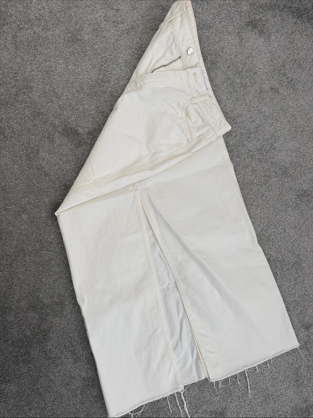 Zara Cream Straight-Leg Chinos